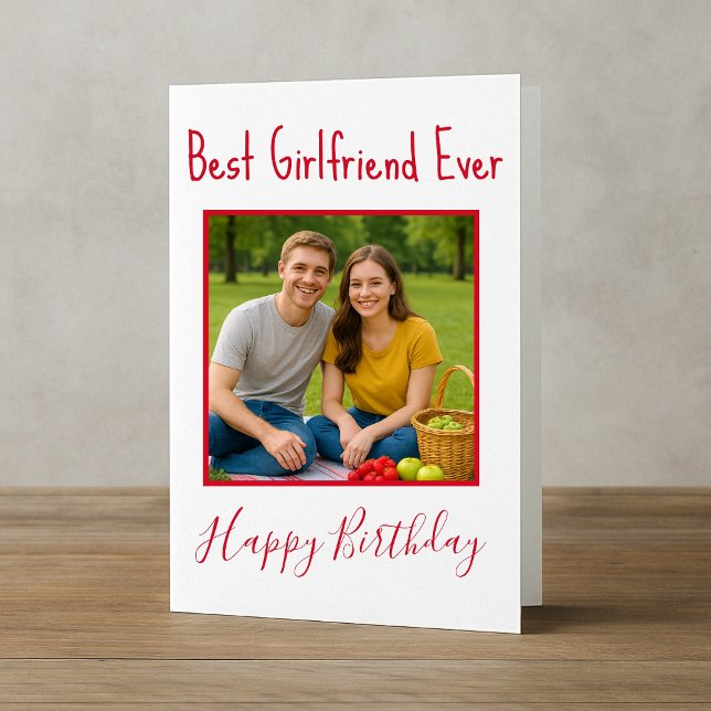 Best Girlfriend Ever Photo Birthday Holiday Card (Creator Uploaded)