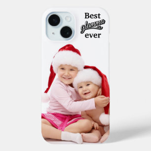 Best Glamma Ever photo black/white on white iPhone 15 Case