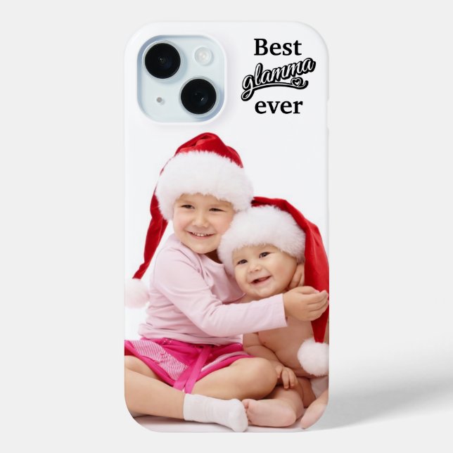 Best Glamma Ever photo black/white on white Case-Mate iPhone Case (Back)
