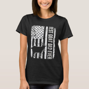 Best Goat Dad Ever American Flag T-Shirt