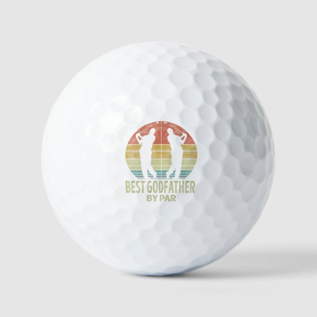 Best GODFATHER By Par Golf Golfer Golf Balls (Front)