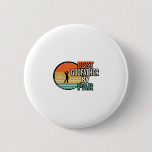 Best Godfather by Par Vintage Golf Vector Design_1 2 Inch Round Button