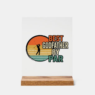 Best Godfather by Par Vintage Golf Vector Design_1 Acrylic Sign