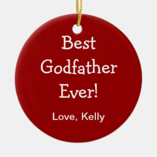 Best Godfather Ceramic Ornament