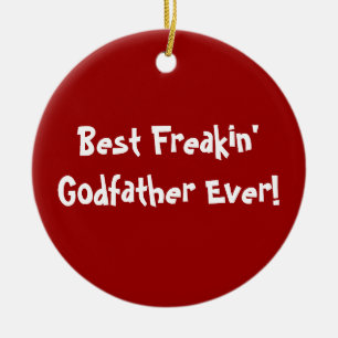 Best Godfather Ceramic Ornament