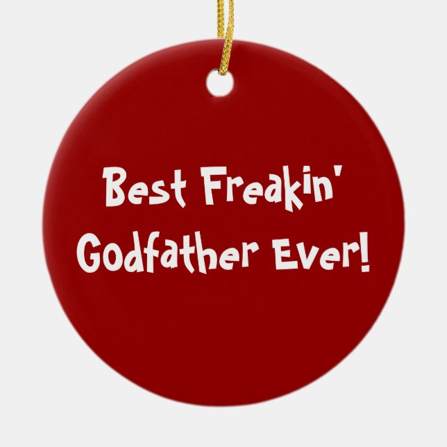 Best Godfather Ceramic Ornament (Front)