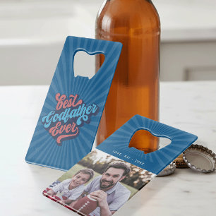 Best Godfather Ever   Custom Photo Credit Card Bottle Opener