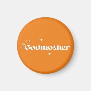 Best Godmother Card (Mustard Background) Magnet