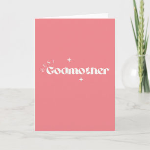 Best Godmother Card - Pink Background