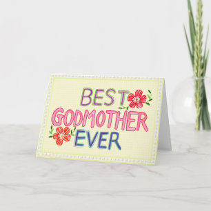 Best Godmother Ever Godmother Mothers Day   Card