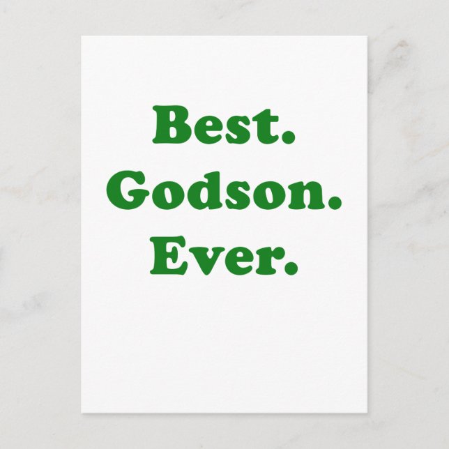 Best Godson Ever Postcard (Front)