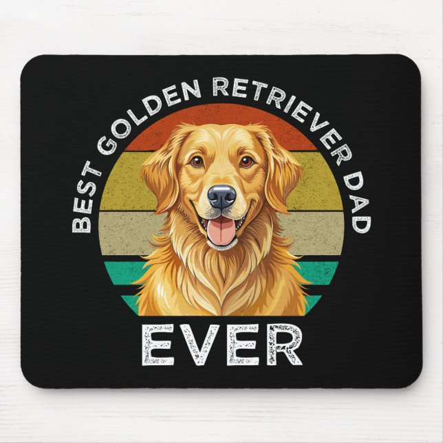 Best Golden Retriever Dad Ever Mouse Pad (Front)
