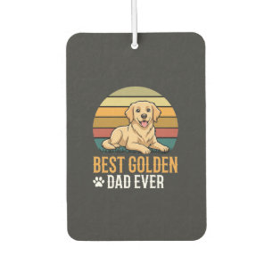 Best Golden Retriever Dad Ever Retro Dog Air Freshener