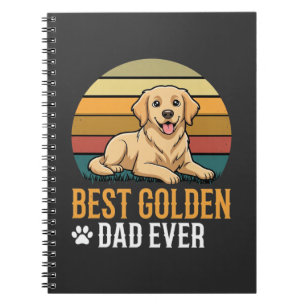 Best Golden Retriever Dad Ever Retro Dog Notebook