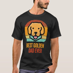 Best Golden Retriever Dad Ever Vintage Distressed T-Shirt