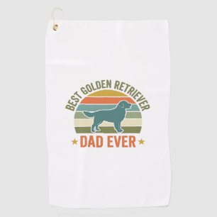 Best Golden Retriever Dad Ever Vintage Dog Shirt_1 Golf Towel