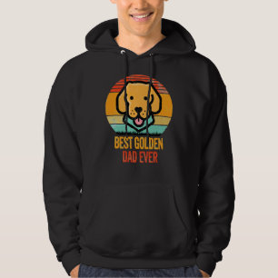 Best Golden Retriever Dog Dad Ever Vintage Distres Hoodie