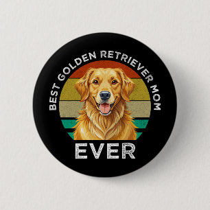 Best Golden Retriever Mom Ever 2 Inch Round Button