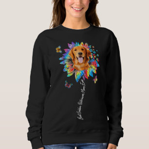 Best Golden Retriever Mom Ever Sunflower Tie Dye Sweatshirt