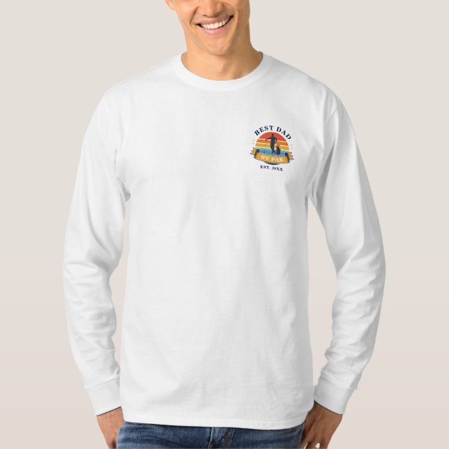 Best Golf Dad By Par Custom Retro Birthday Custom T-Shirt (Front)