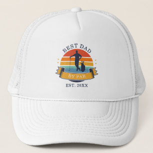 Best Golf Dad By Par Custom Retro Birthday Custom Trucker Hat
