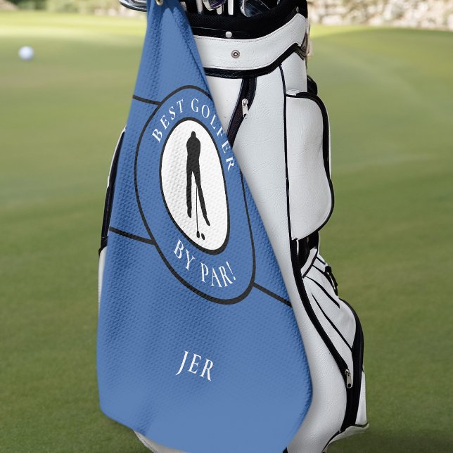 Best Golfer By Par Monogram  Golf Towel (Creator Uploaded)