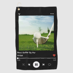 Best Golfer Grandpa Song Cover Birthday Trendy  Golf Towel