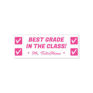 "BEST GRADE IN THE CLASS!" Educator Rubber Stamp