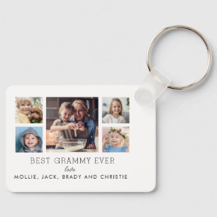 Best Grammy Ever 5-Photo Collage Keepsake Custom Keychain