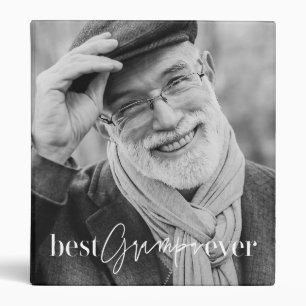 Best Grampa Ever Modern Simple Elegant Photo Binder