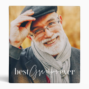 Best Grampa Ever Modern Simple Elegant Photo Binder