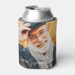 Best Grampa Ever Modern Simple Elegant Photo Can Cooler