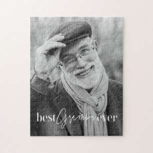 Best Grampa Ever Modern Simple Elegant Photo Jigsaw Puzzle