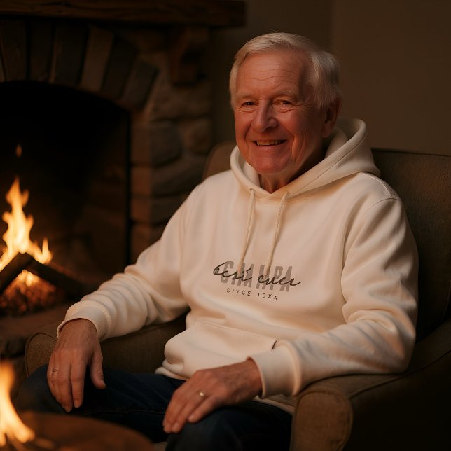 Best Grampa Ever Since 20XX Modern Simple Preppy Hoodie (Creator Uploaded)