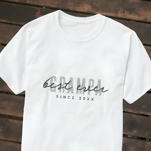 Best Grampa Ever Since 20XX Modern Simple Preppy T-Shirt
