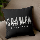 Best Grampa Ever Since 20XX Modern Simple Preppy Throw Pillow<br><div class="desc">This simple and modern design is composed of san serif typography.</div>
