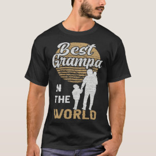 Best Grampa in the world Grampa 2 Grandchildren T-Shirt