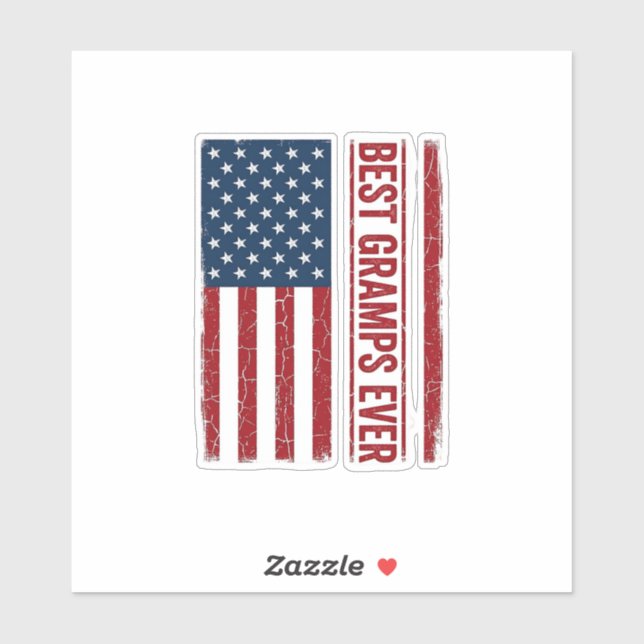 Best Gramps Ever Patriotic Flag Vector Design_1 (Sheet)