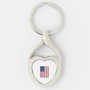 Best Gramps Ever Patriotic Flag Vector Design_1 Keychain