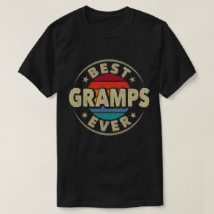 Best Gramps Ever Retro Vintage Grandad Fathers Day T-Shirt