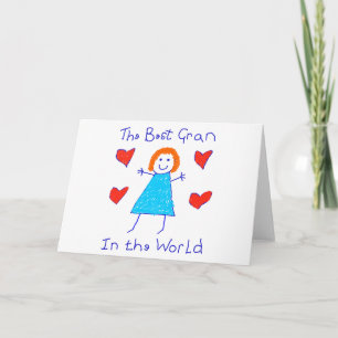 Best Gran In The World Holiday Card