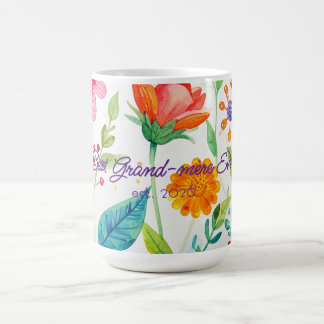 Best Grand-mère Mother's Day Bright Floral  Coffee Mug