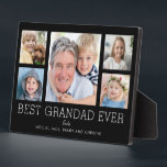 Best Grandad Ever 5-Photo Family Collage Custom Plaque<br><div class="desc">Simple and clean design lets your family photos shine on this Best Grandad Ever plaque. A large photograph in the centre with two smaller photos on either side let you insert your own photos easily. Best Grandad Ever is written below in a modern font. Two lines below let you complete...</div>
