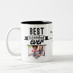 Best Grandad Ever Photo Template Two-Tone Coffee Mug