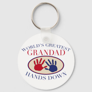 Best Grandad Hands Down Keychain