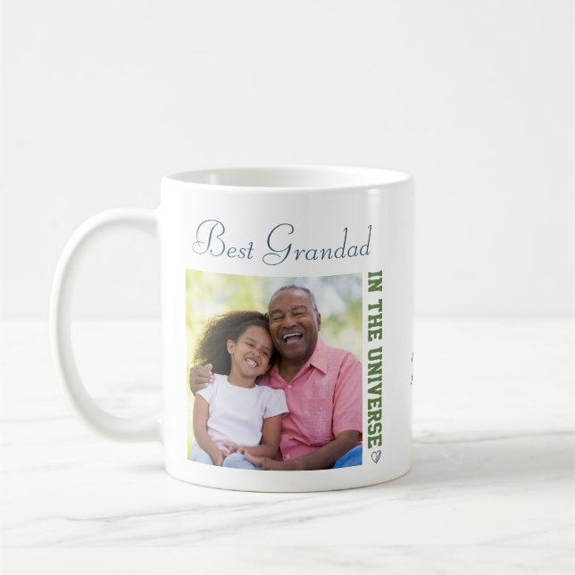 Best Grandad in the Universe - Two Square Photos Coffee Mug (Left)