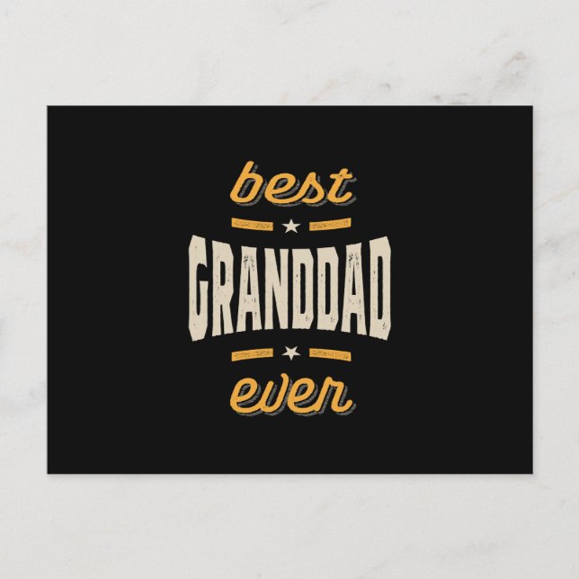 Best Granddad Ever Gift Father's Day Postcard (Front)