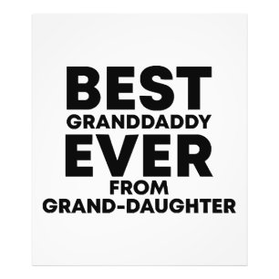 Best granddaddy ever from granddaughter photo print