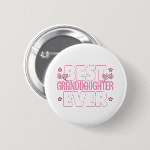 Best Granddaughter Ever - Cherry Blossoms 2 Inch Round Button