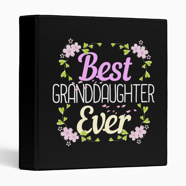 Best Granddaughter Ever - Floral Binder (Front/Spine)